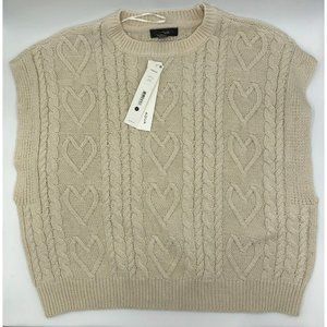 Aqua Womens Knit Vest Top Egg White